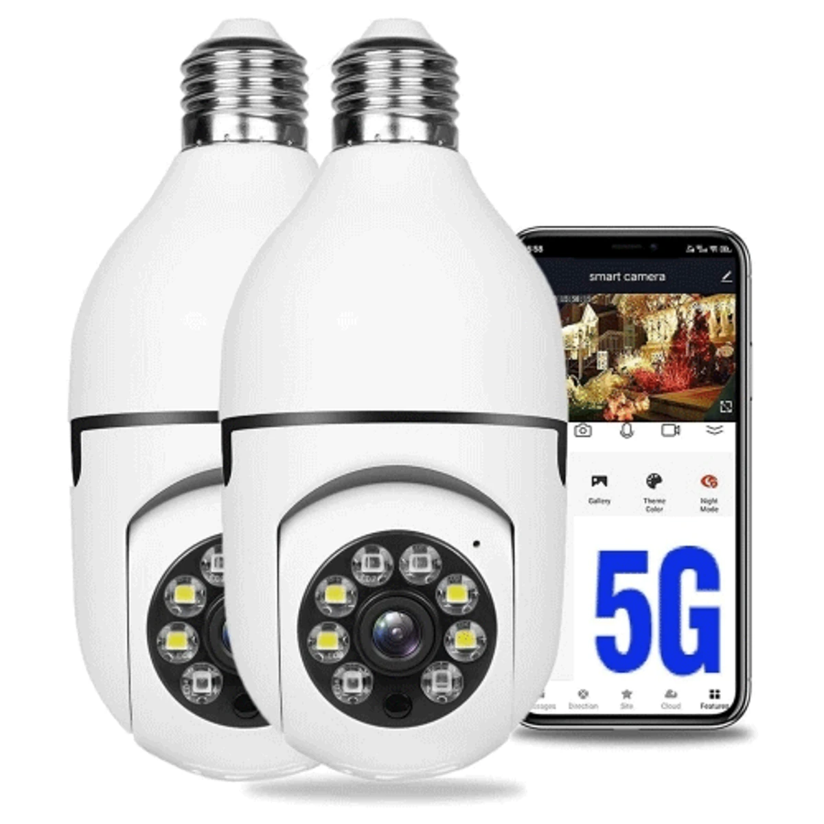 V380 bulb system 360° moving WI-FI IP camera (2 years Warranty)