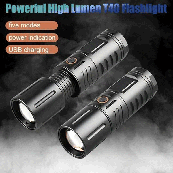 Rechargeable LED Torch Light With Power Bank